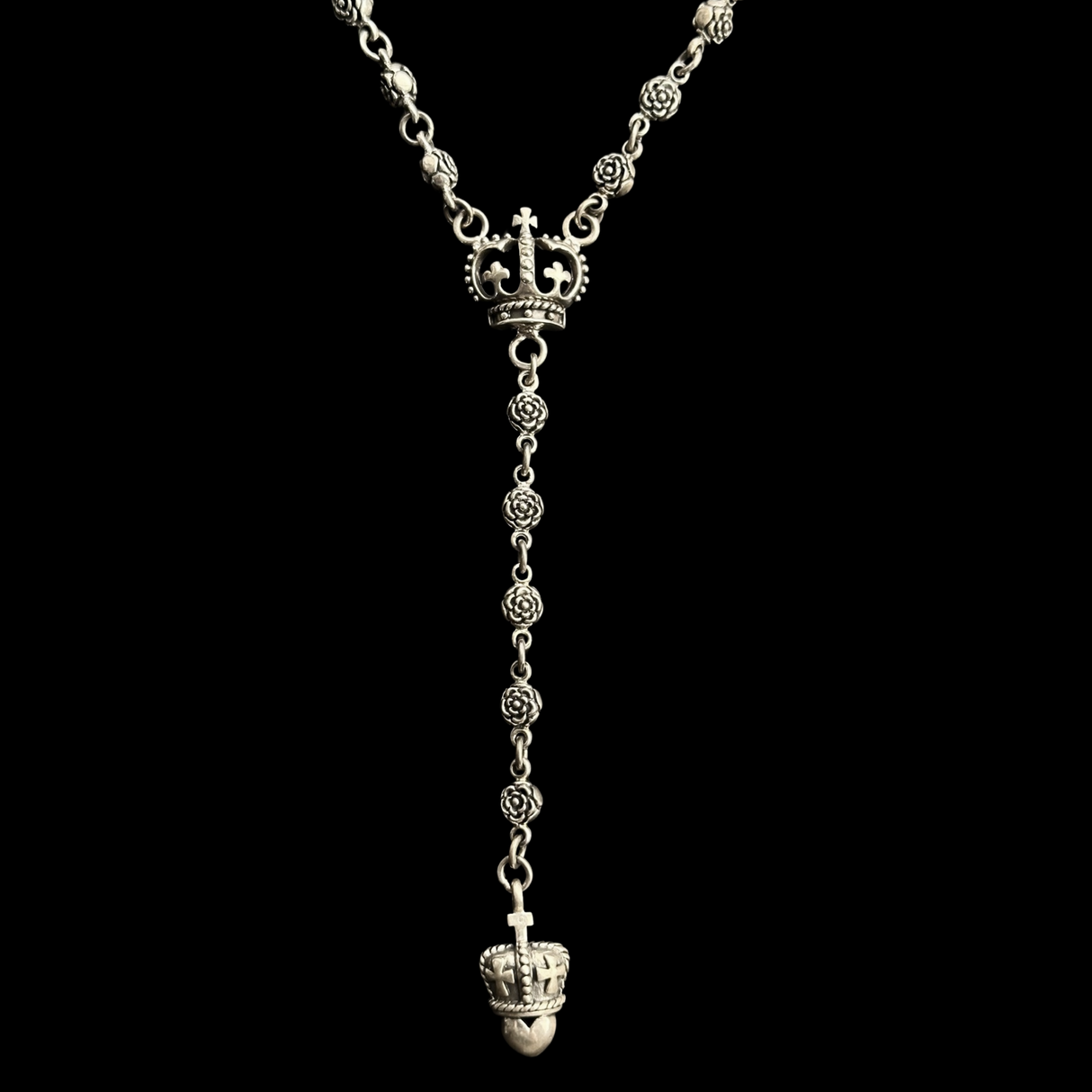 Rozariu din argint Roses and Crowns