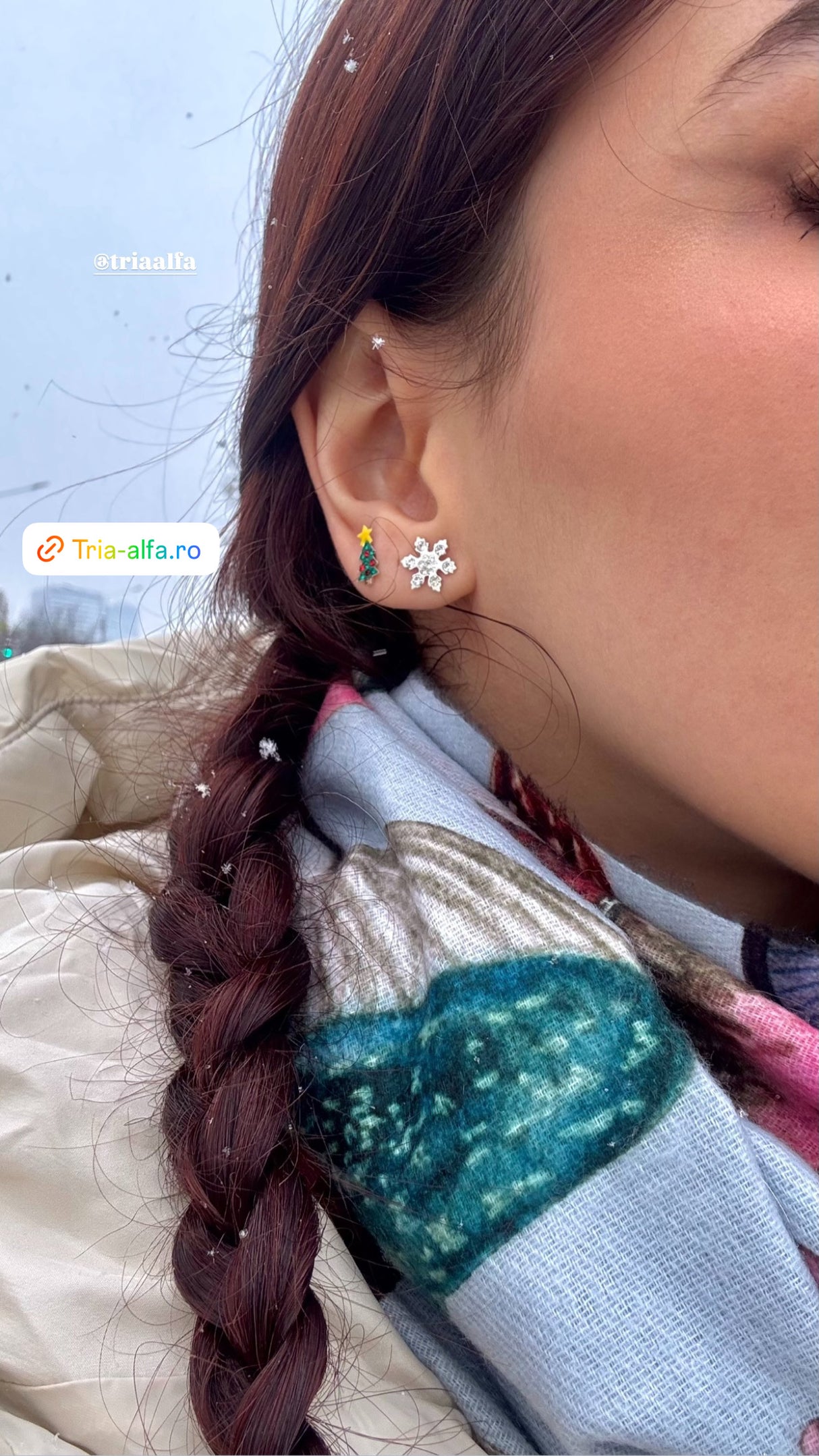 Cercei Argint Snowflake