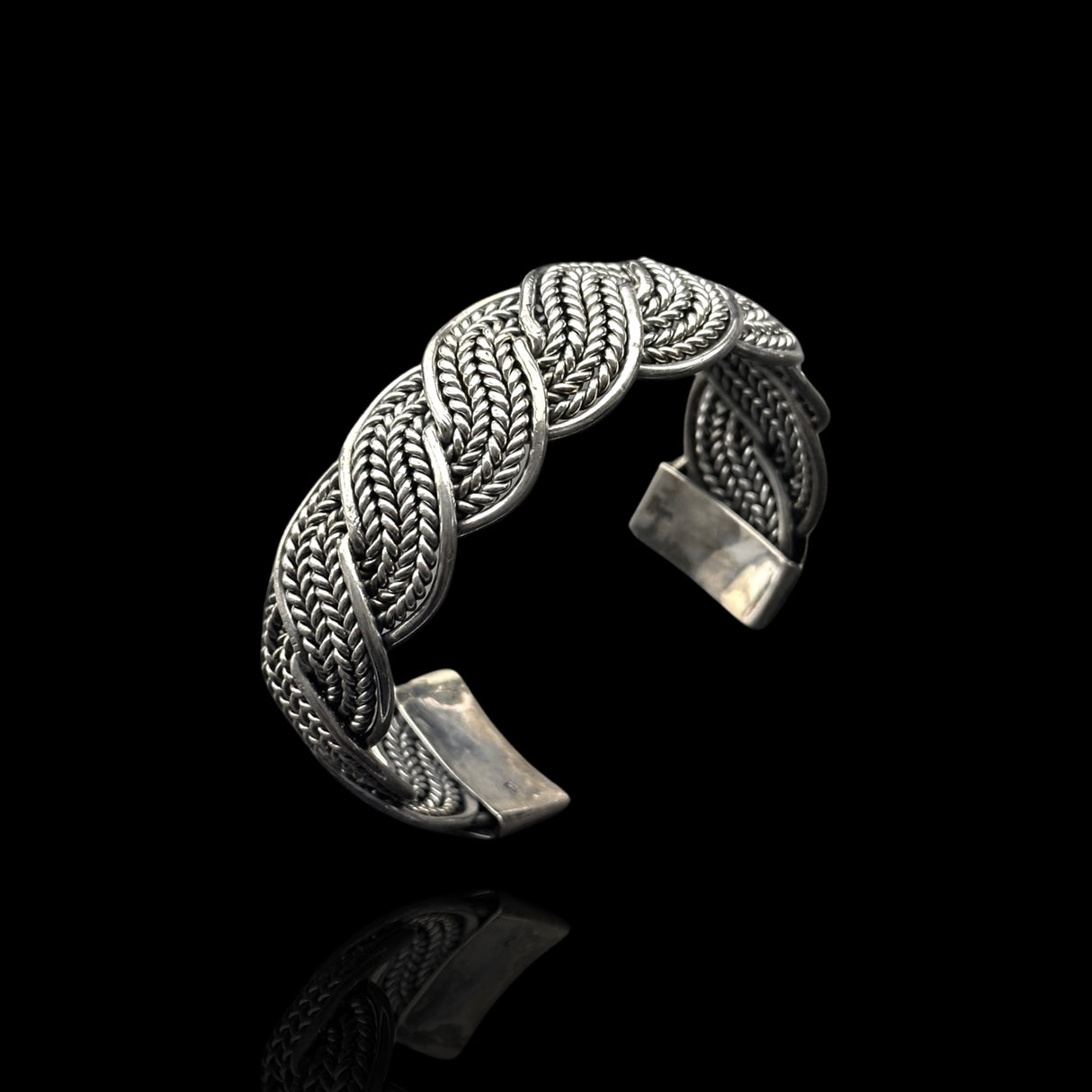 Bratara Argint Braided Rope