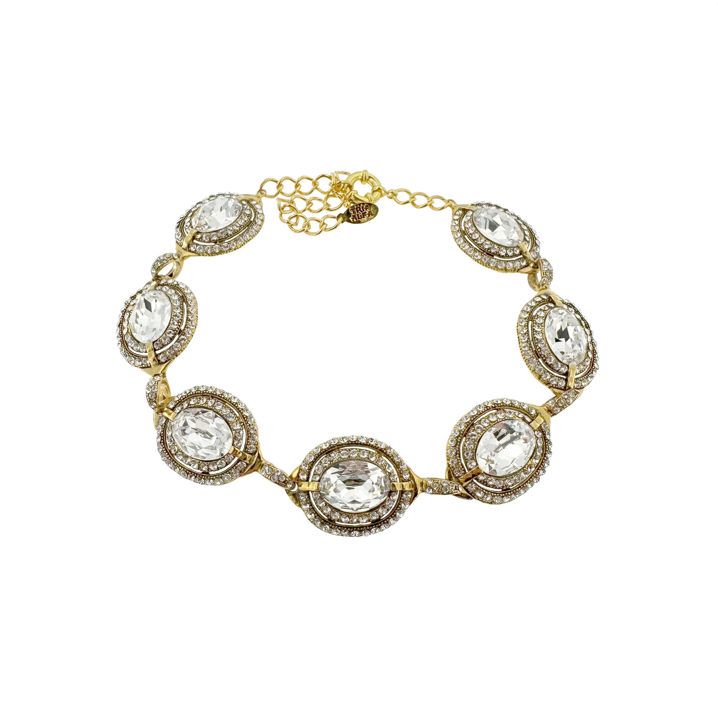 Colier tip choker cu cristale Campbell