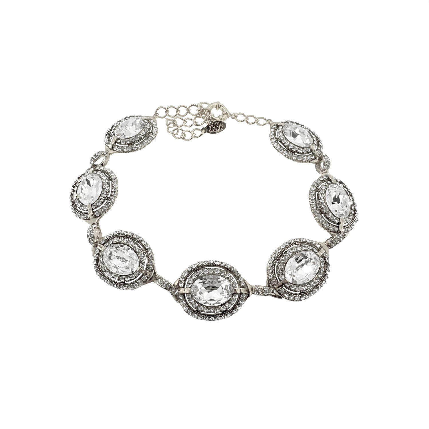 Colier tip choker cu cristale Campbell