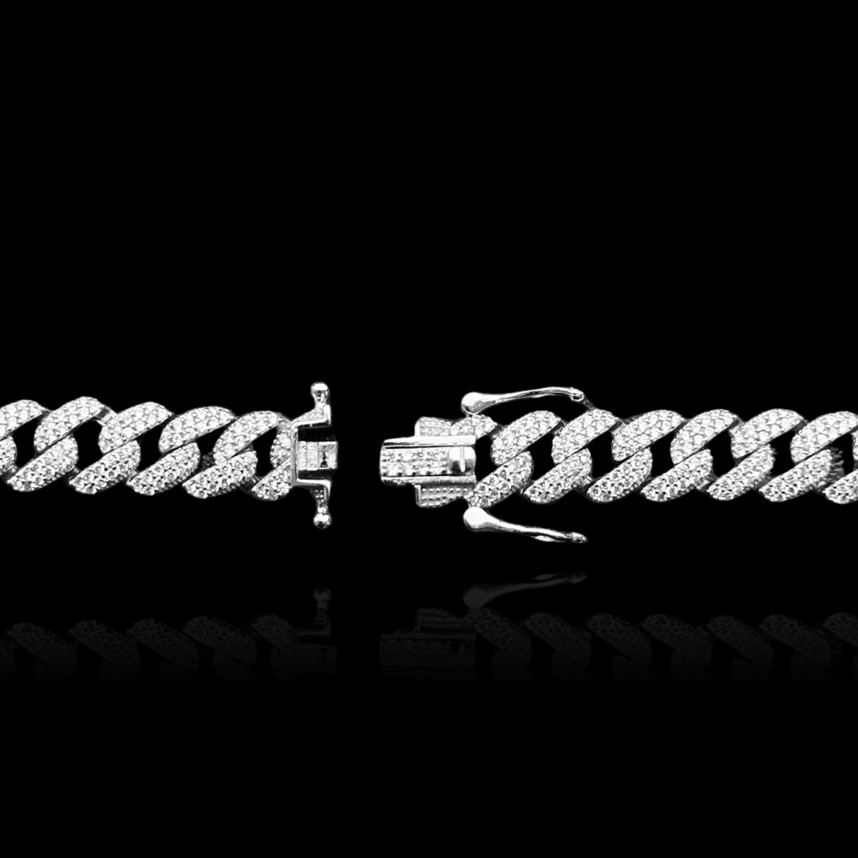 Colier din argint Cuban Link Pavé