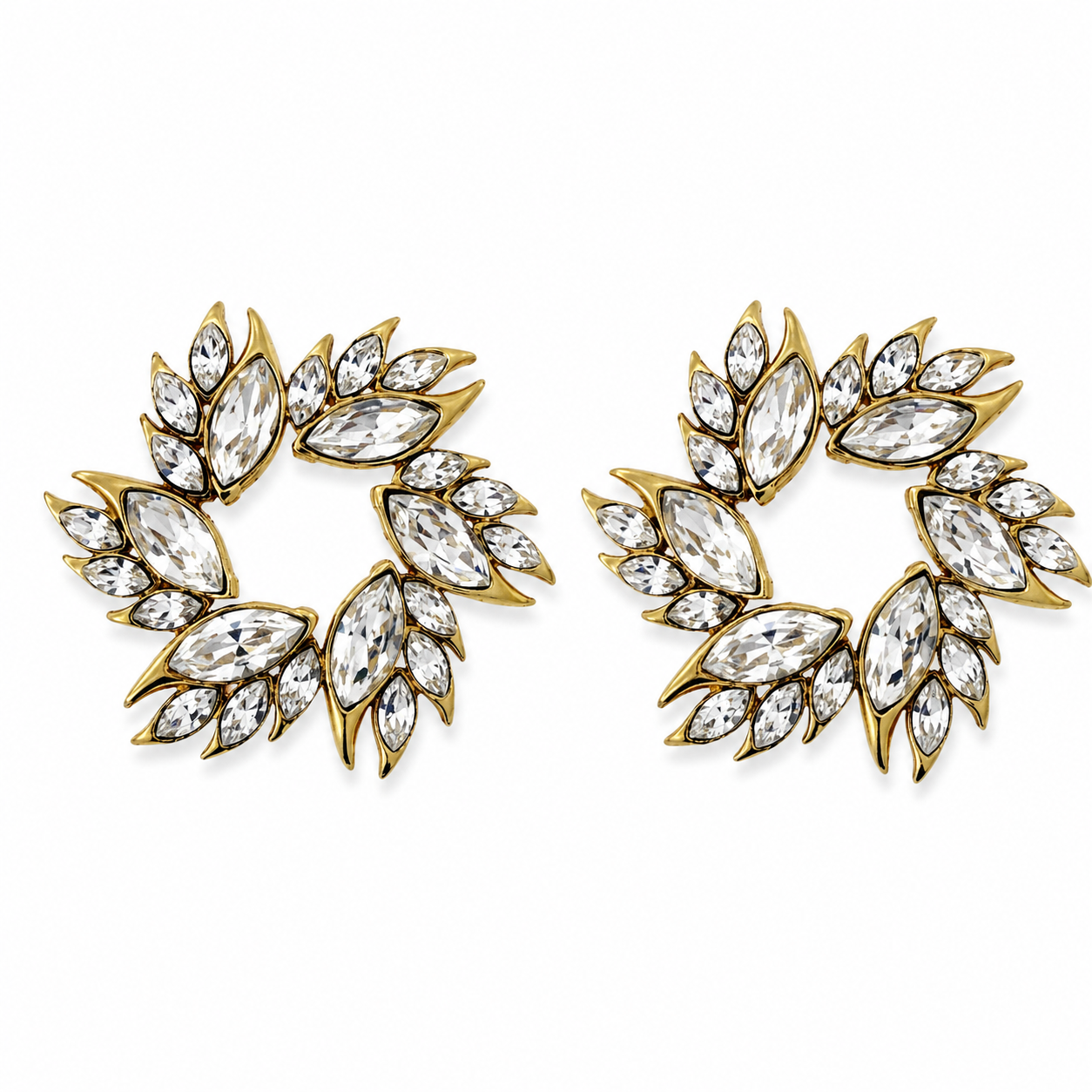 Cercei statement cu cristale Swarovski Lumière