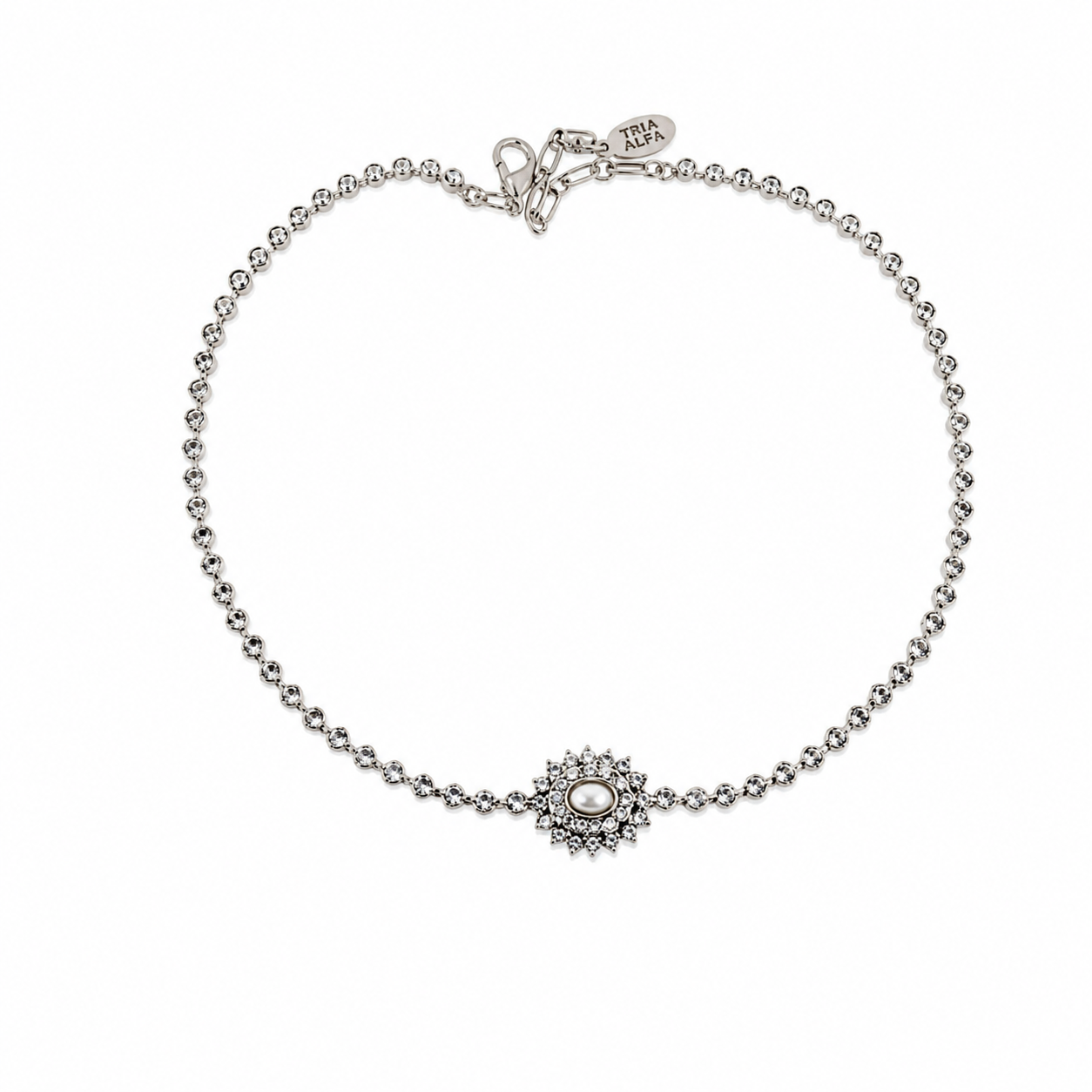 Colier tip choker cu cristale Petit