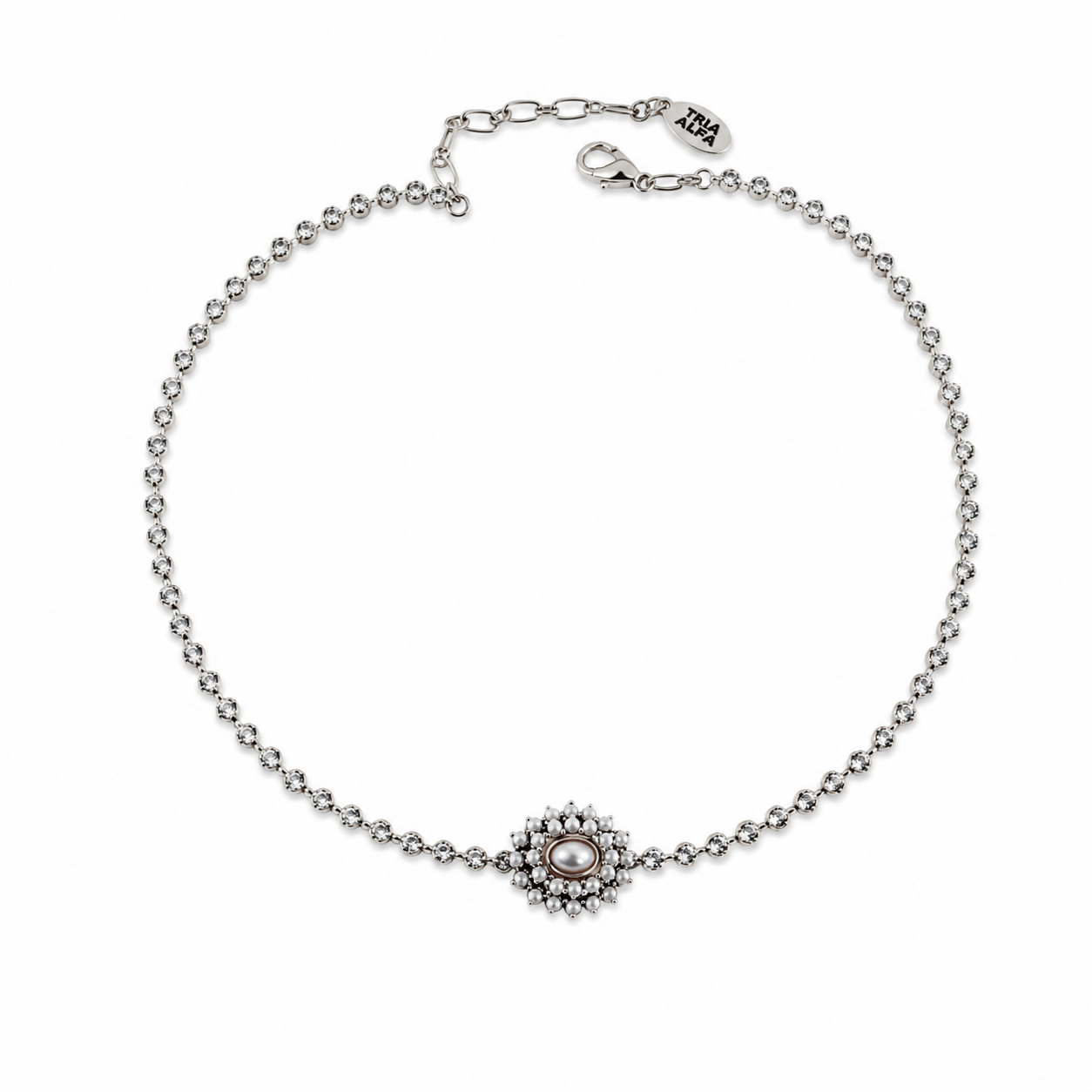 Colier tip choker cu cristale Petit