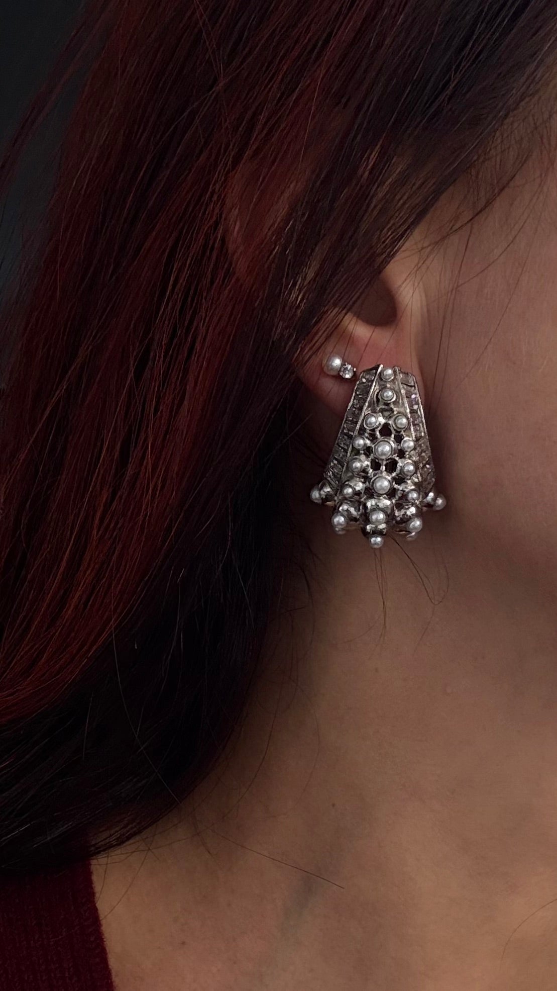 Cercei cu perle si cristale Starlight