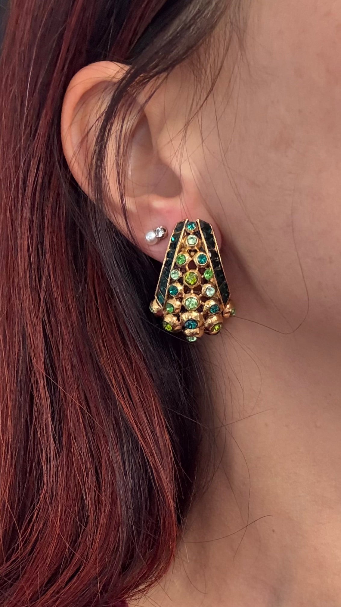 Cercei cu perle si cristale Starlight