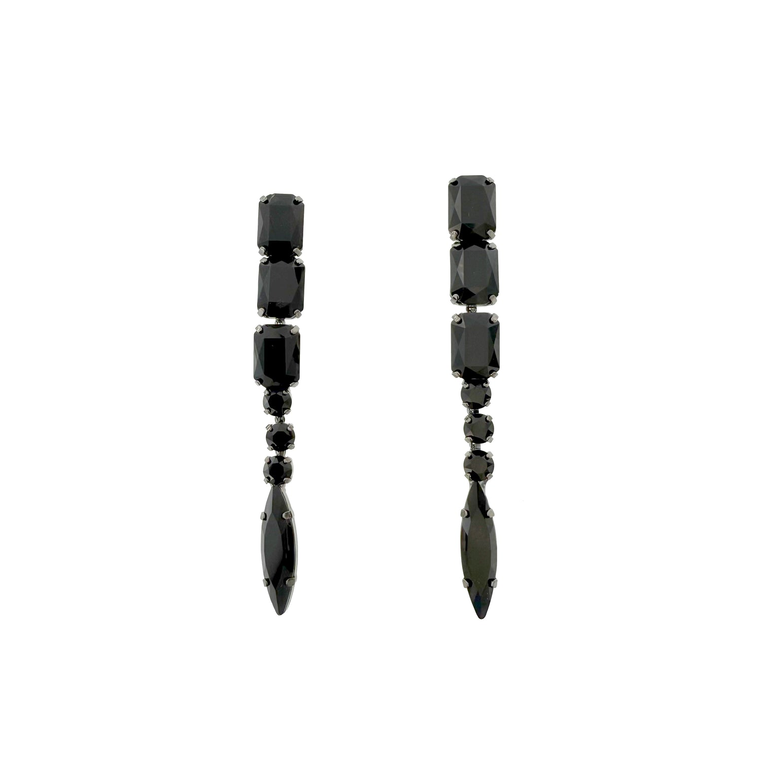 Cercei cu cristale Noir Axis - Unicat