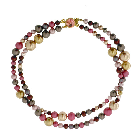 Colier cu perle de sticla Swarovski Marcella - 4 variante de culori