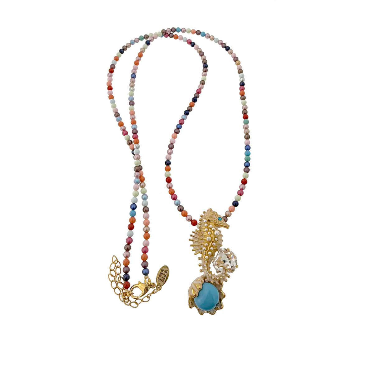 Colier cu perle si calut de mare Doris