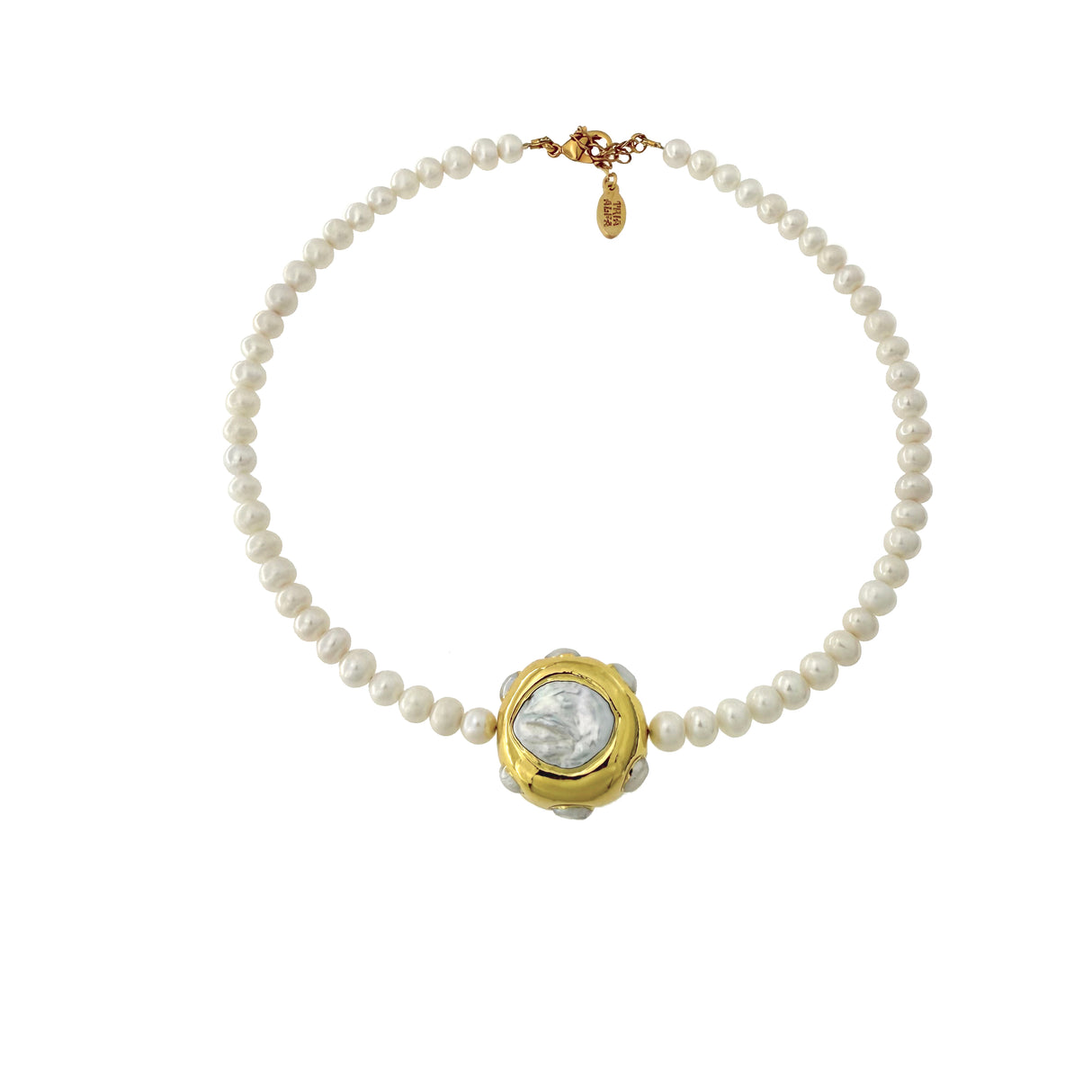 Colier perle de cultura de apa dulce si sidef Solmare