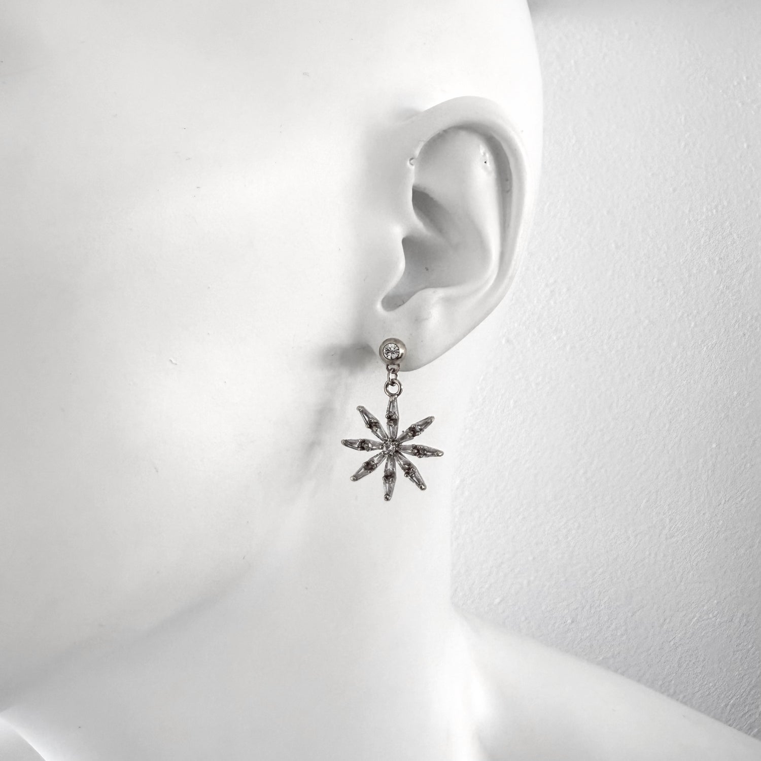 Cercei cu cristale zirconia Winter Flowers