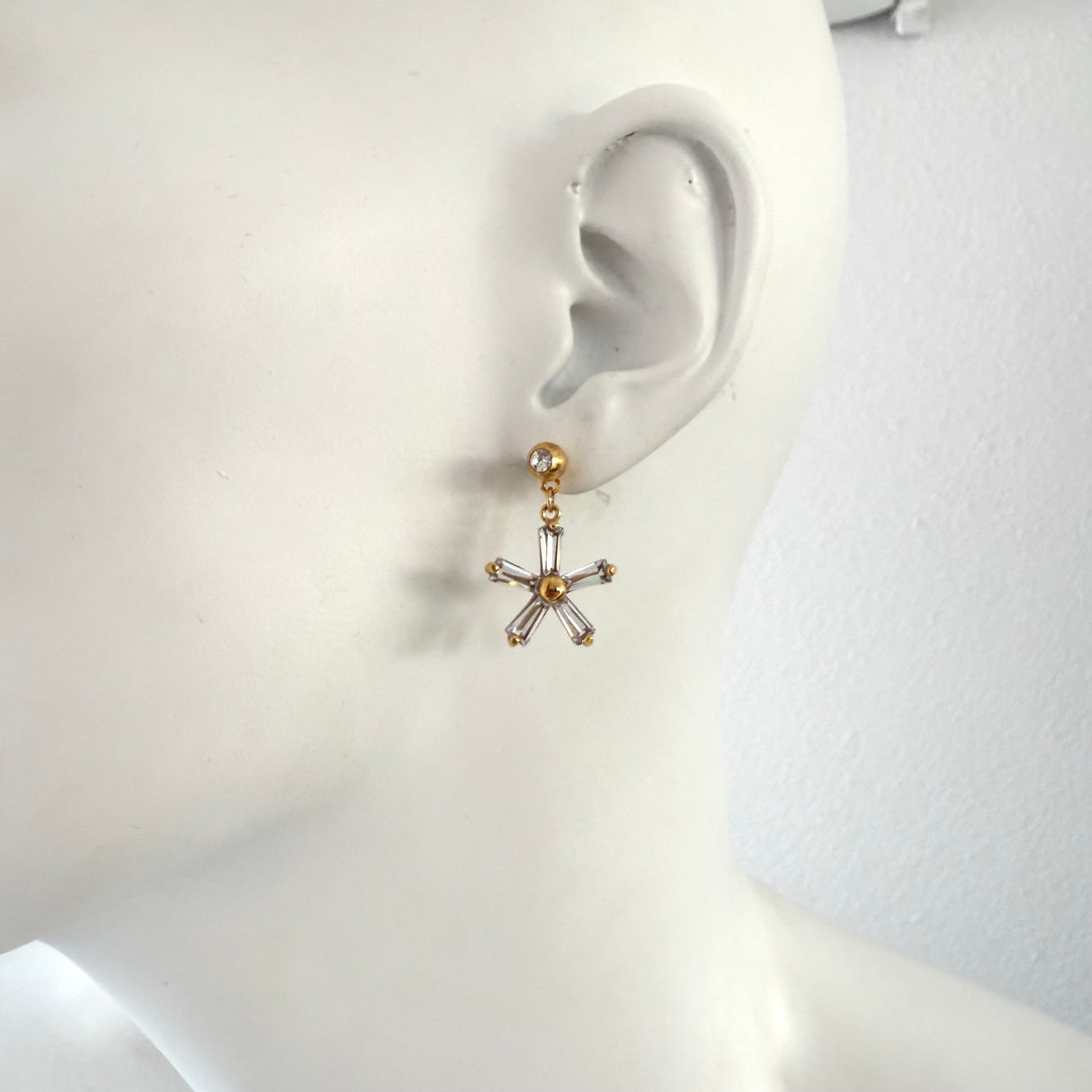 Cercei cu cristale zirconia Winter Flowers