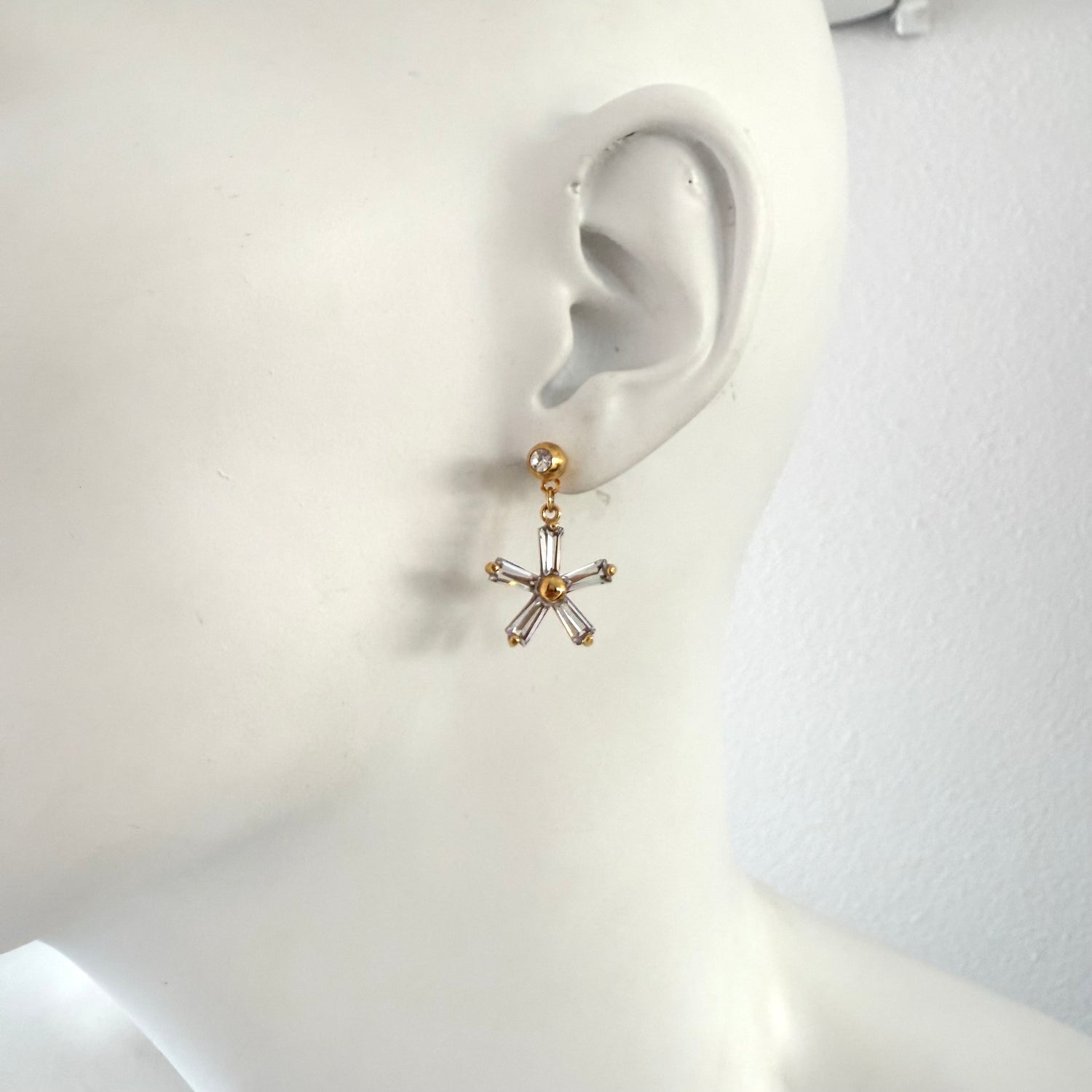 Cercei cu cristale zirconia Winter Flowers