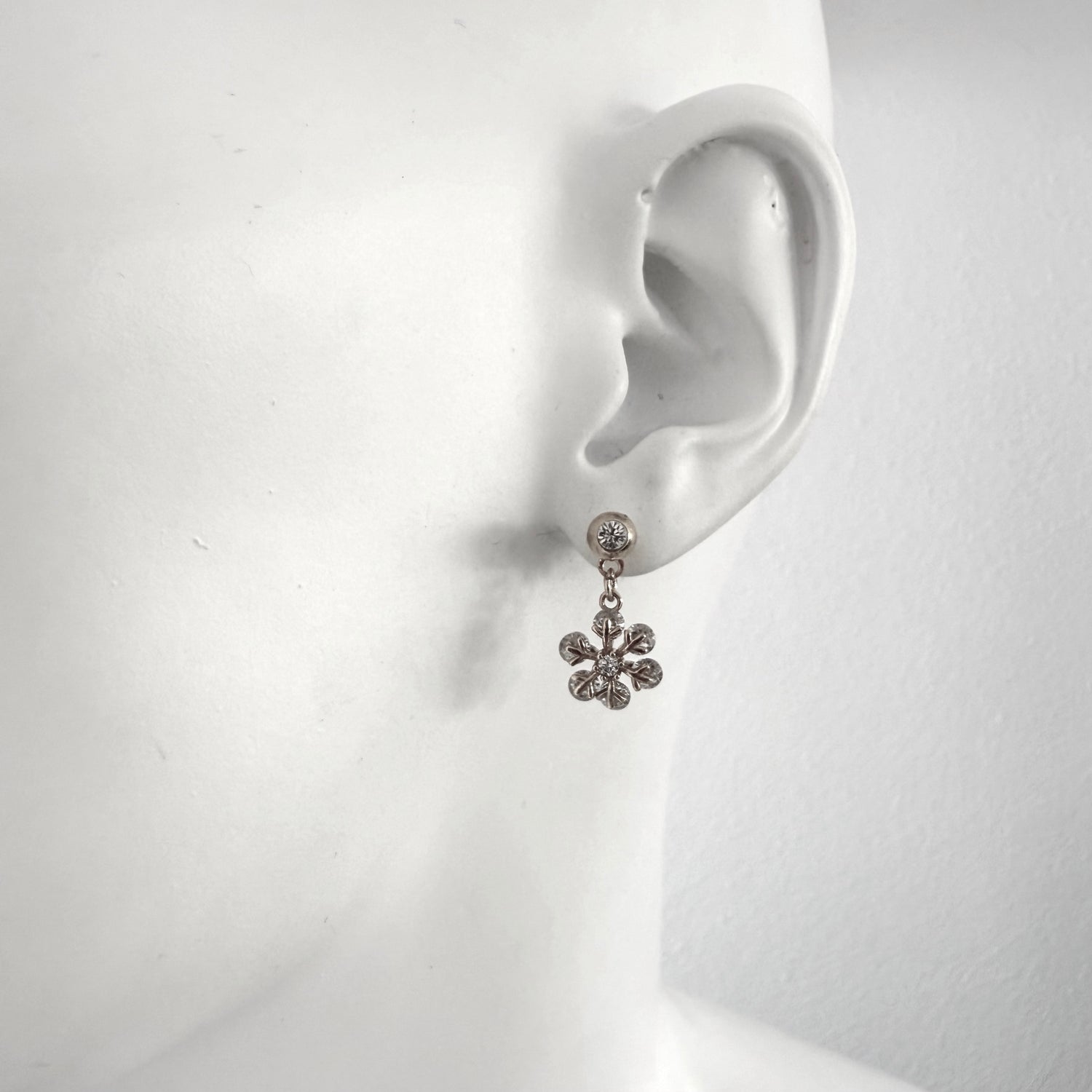 Cercei cu cristale zirconia Winter Flowers