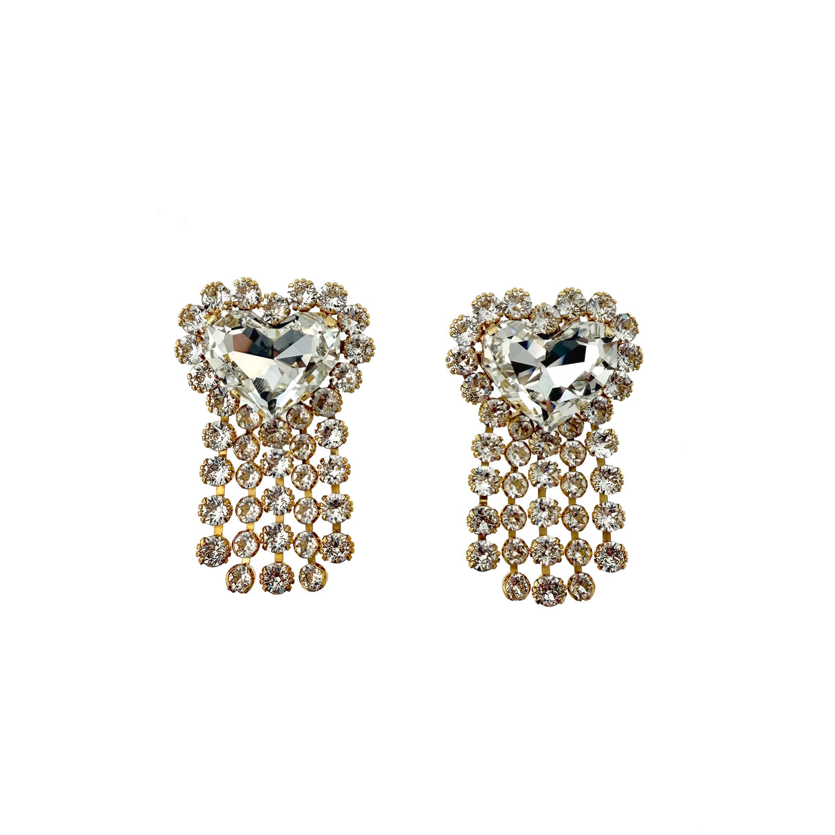 Cercei inima cristal Heart Cascade - editie limitata