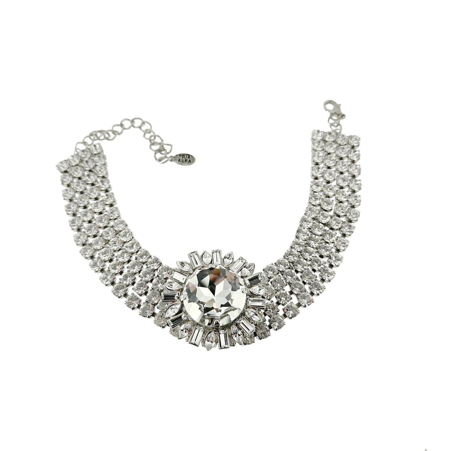 Colier tip choker cu cristale Agnes