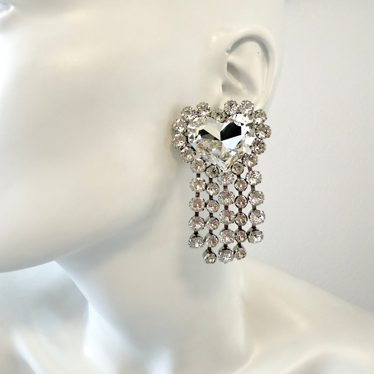 Cercei inima cristal Heart Cascade - editie limitata