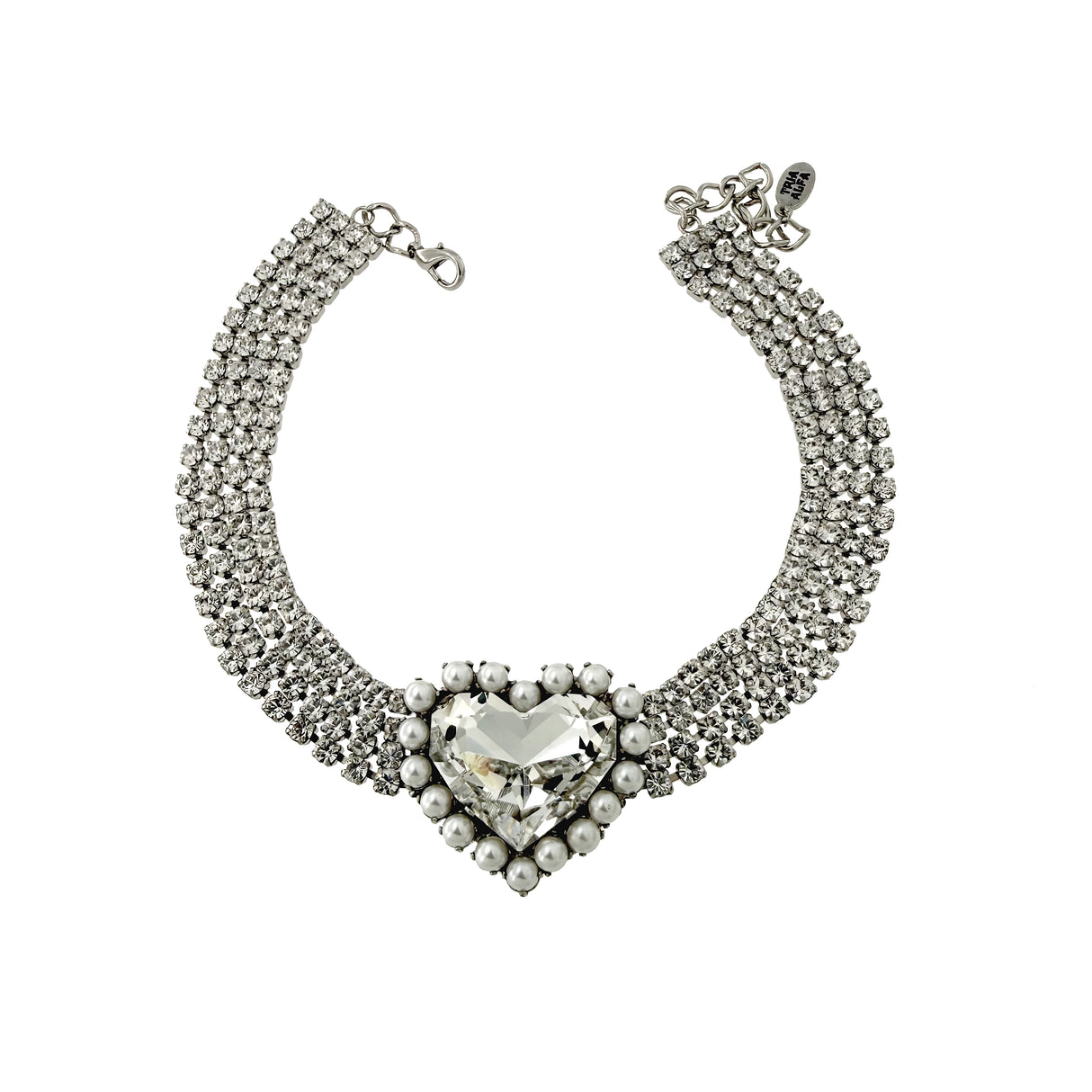 Colier tip choker inima cristal Amorina Perla