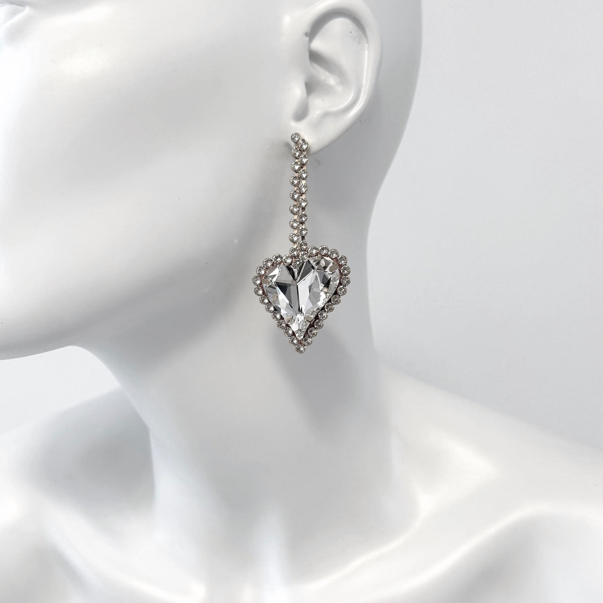 Cercei inima cristal Heart Drop