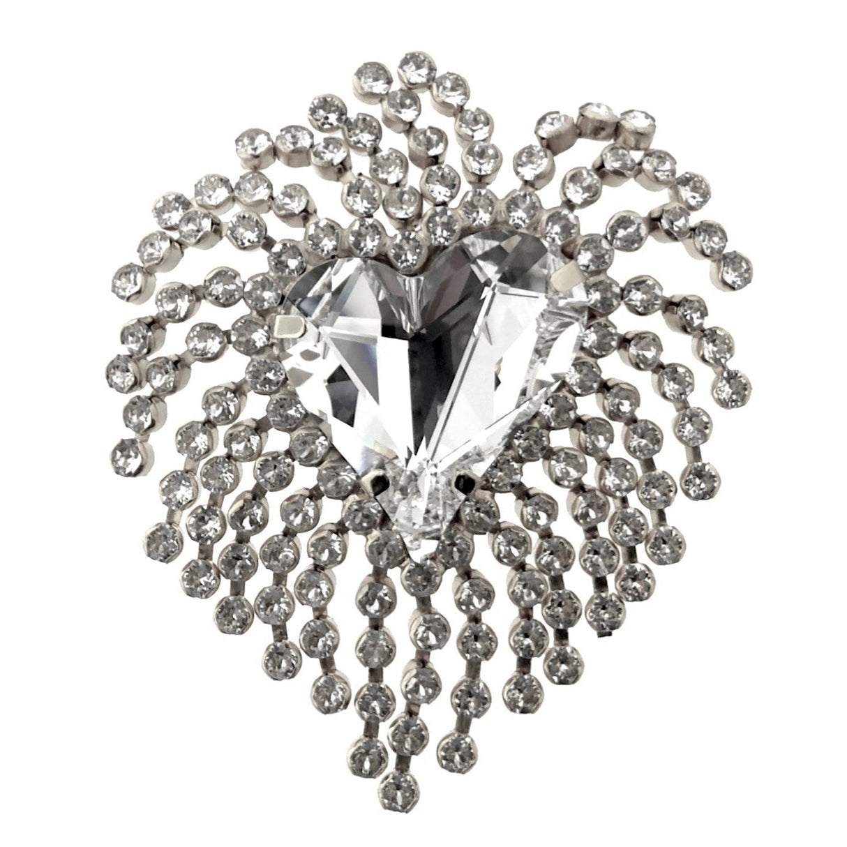 Buton-bijuterie pentru nasturi inima cristale Radiant Heart