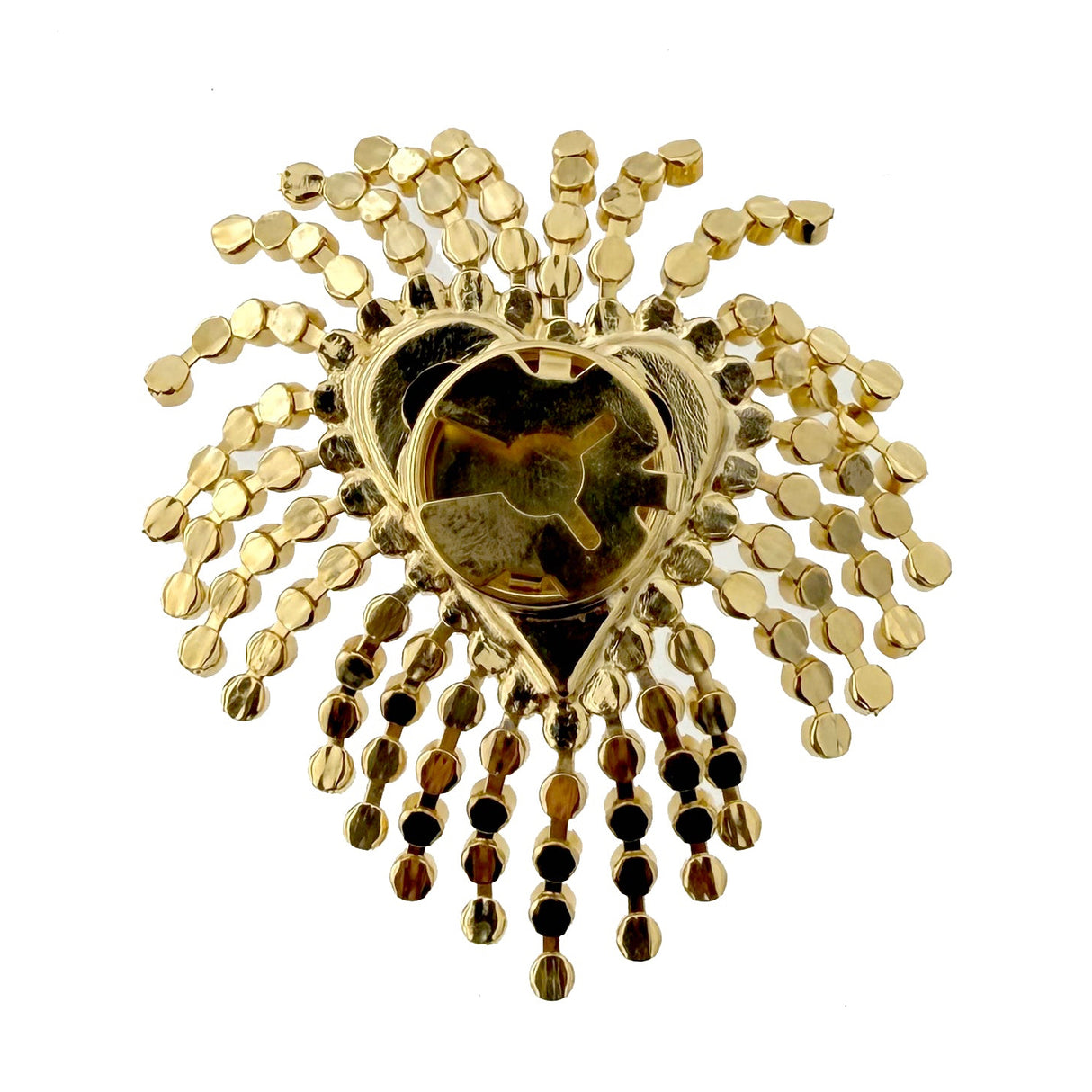 Buton-bijuterie pentru nasturi inima cristale Radiant Heart