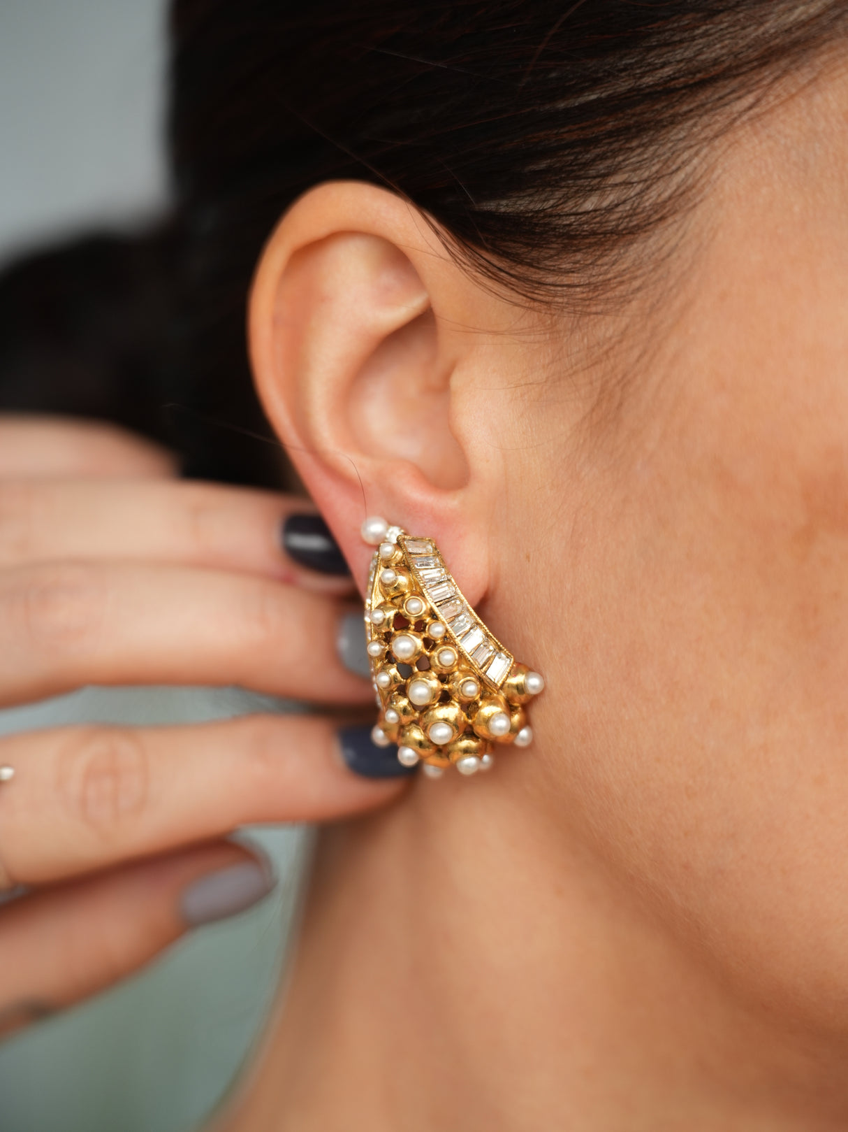 Cercei cu perle si cristale Starlight