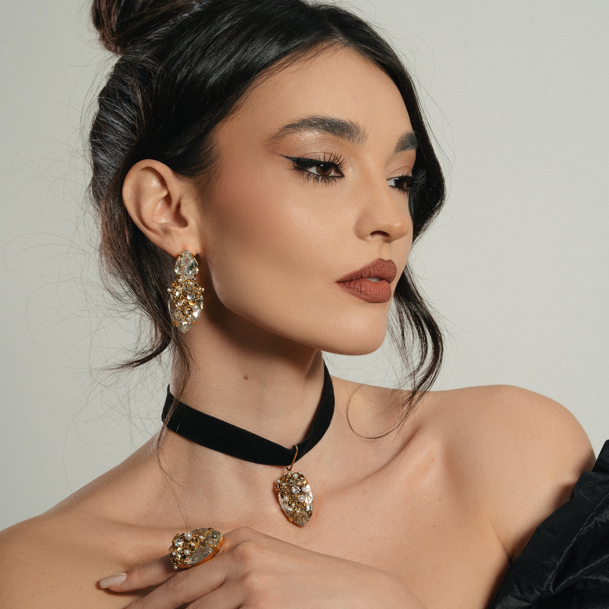 Cercei cu cristale Anastasia