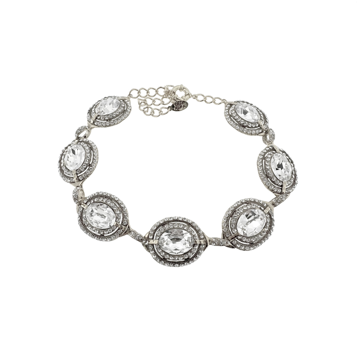 Colier tip choker cu cristale Campbell