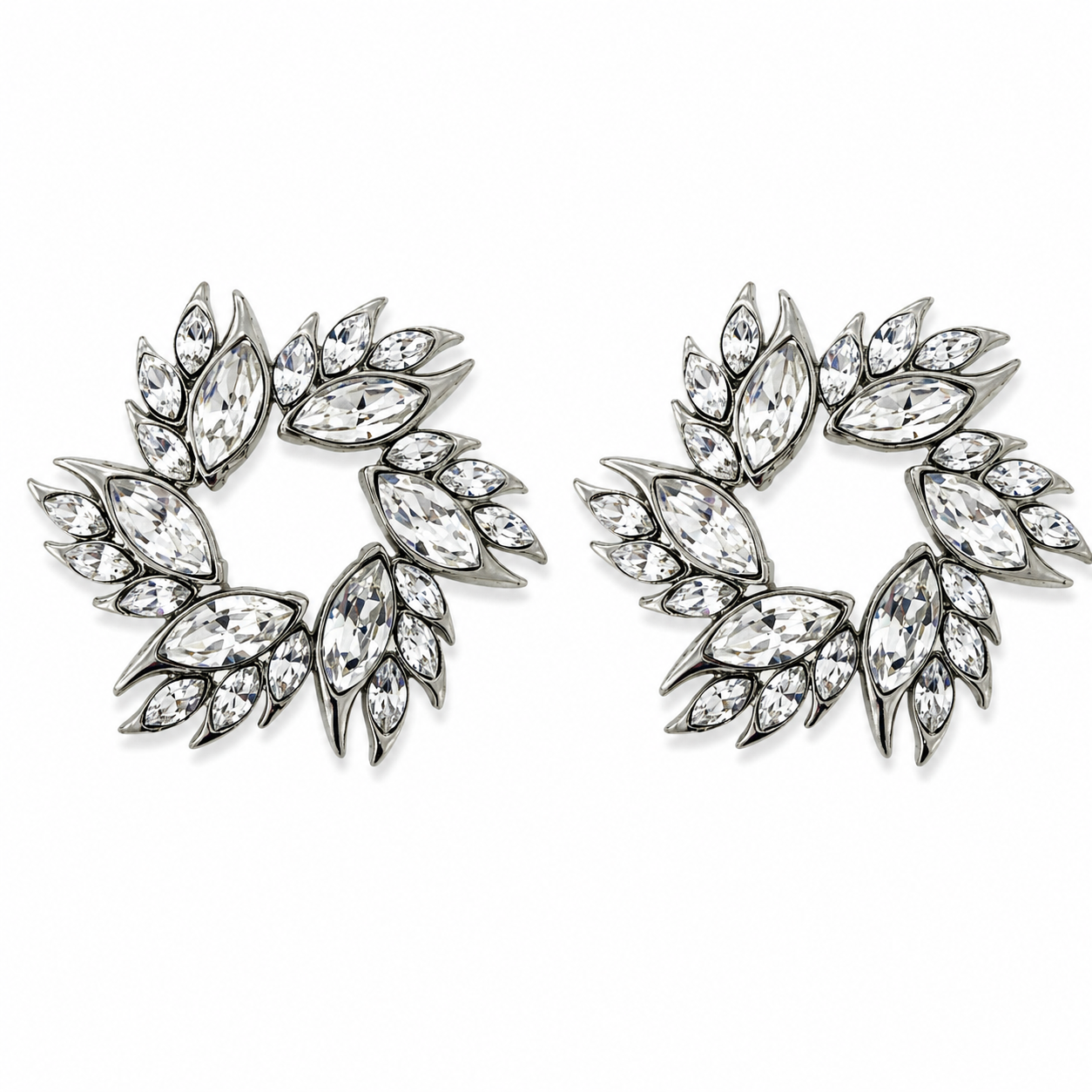 Cercei statement cu cristale Swarovski Lumière