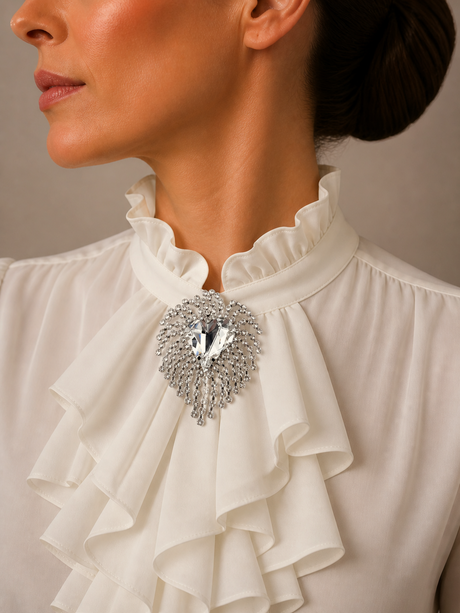 Buton-bijuterie pentru nasturi inima cristale Radiant Heart