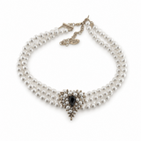 Choker cu perle si pandantiv inima Belladonna