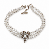 Choker cu perle si pandantiv inima Belladonna
