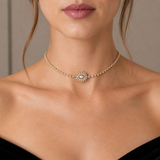 Colier tip choker cu cristale Petit