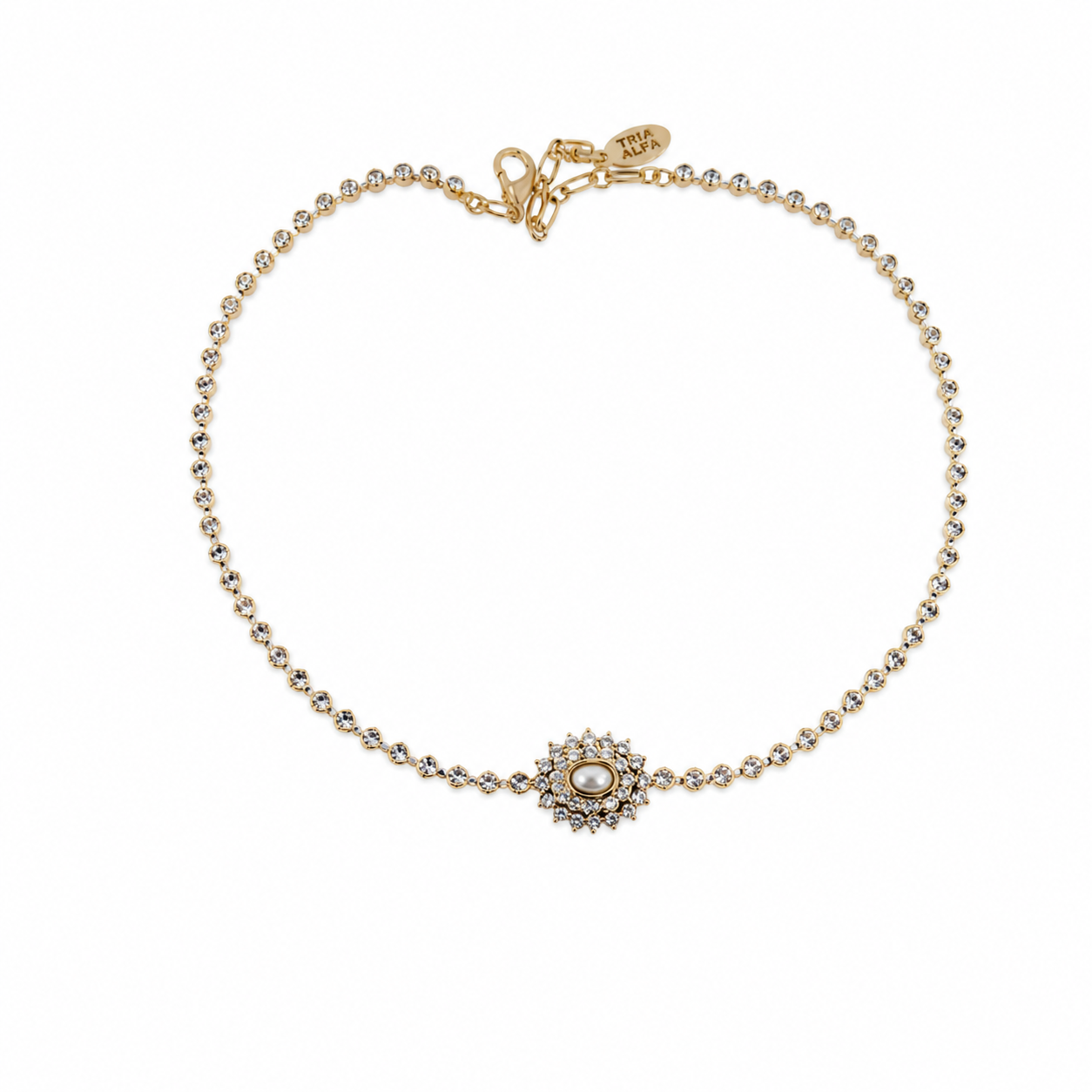 Colier tip choker cu cristale Petit