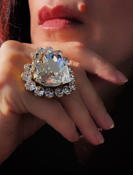 Inel inima cu cristale Amorina- editie limitata