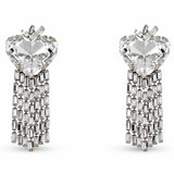Cercei Baguette Cascade Inima Cristal Franjuri