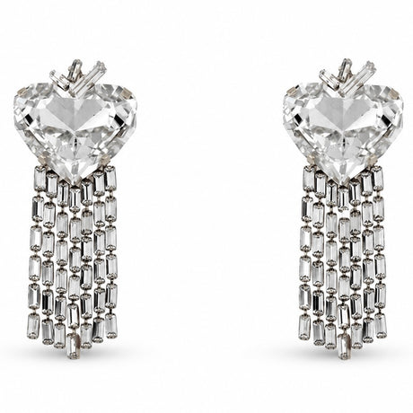 Cercei Baguette Cascade Inima Cristal Franjuri