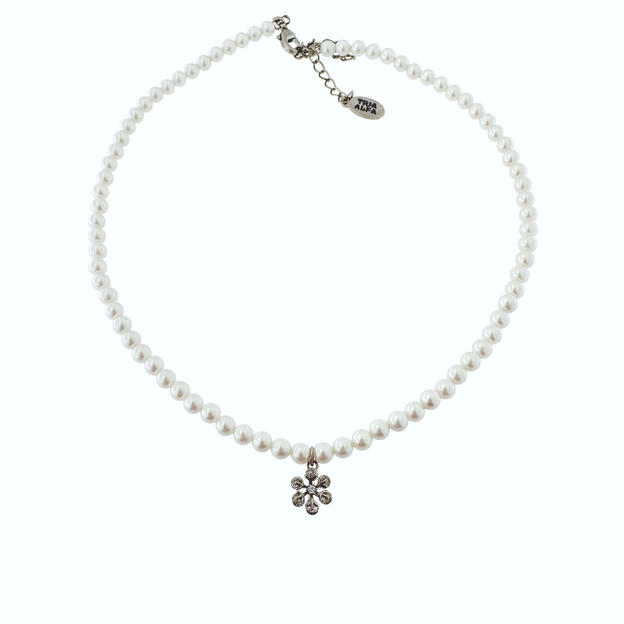Colier perle Snowflake
