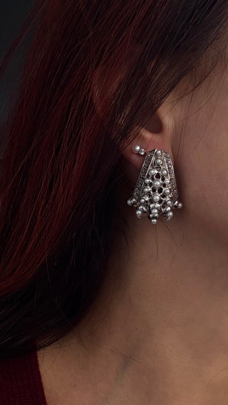 Cercei cu perle si cristale Starlight