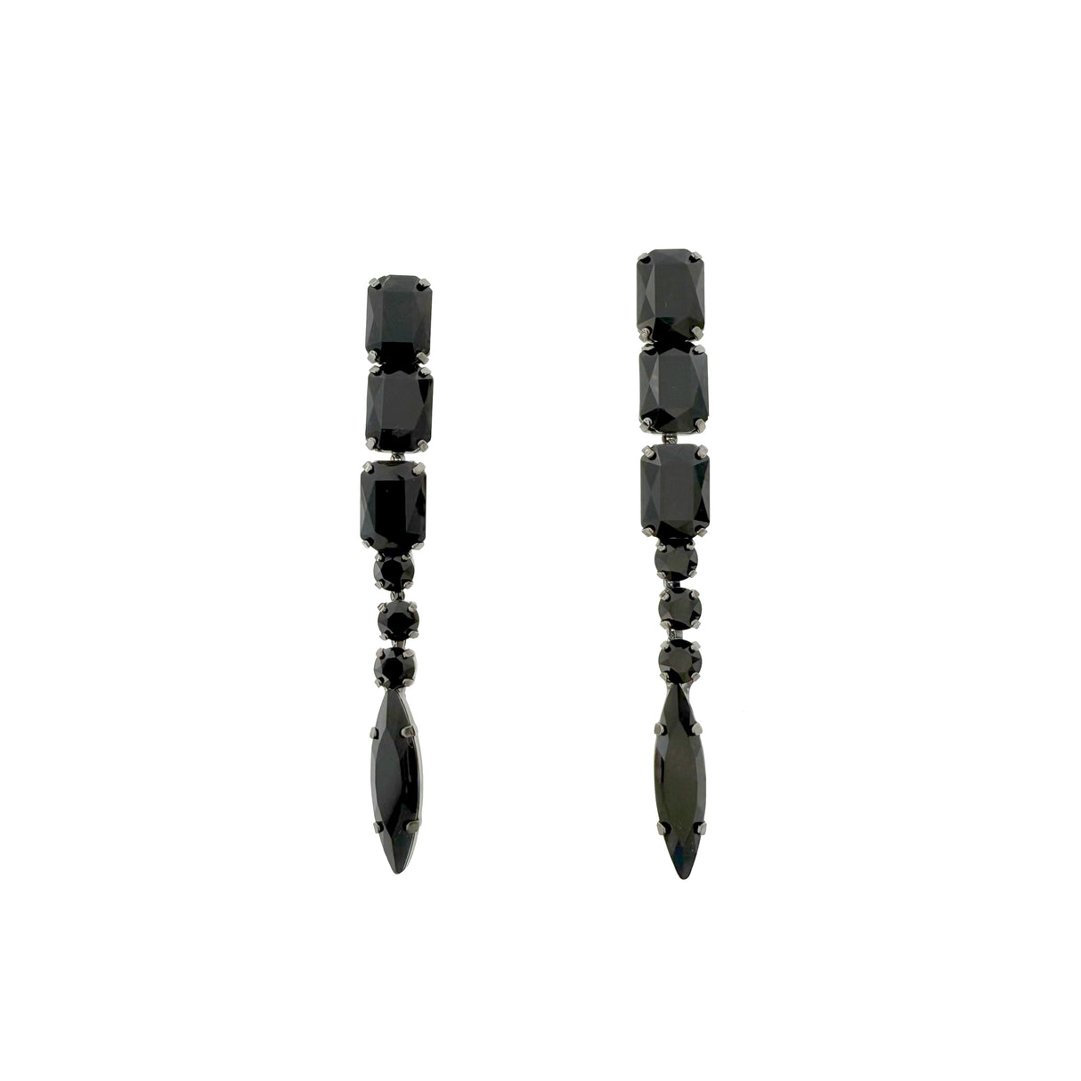 Cercei cu cristale Noir Axis - Unicat
