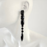 Cercei cu cristale Noir Axis - Unicat