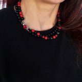 Colier cu perle Marcella - Noire