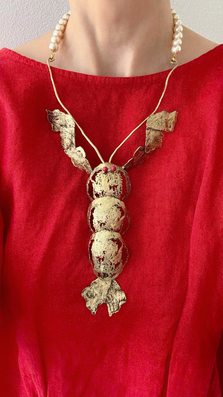 Colier Golden Lobster