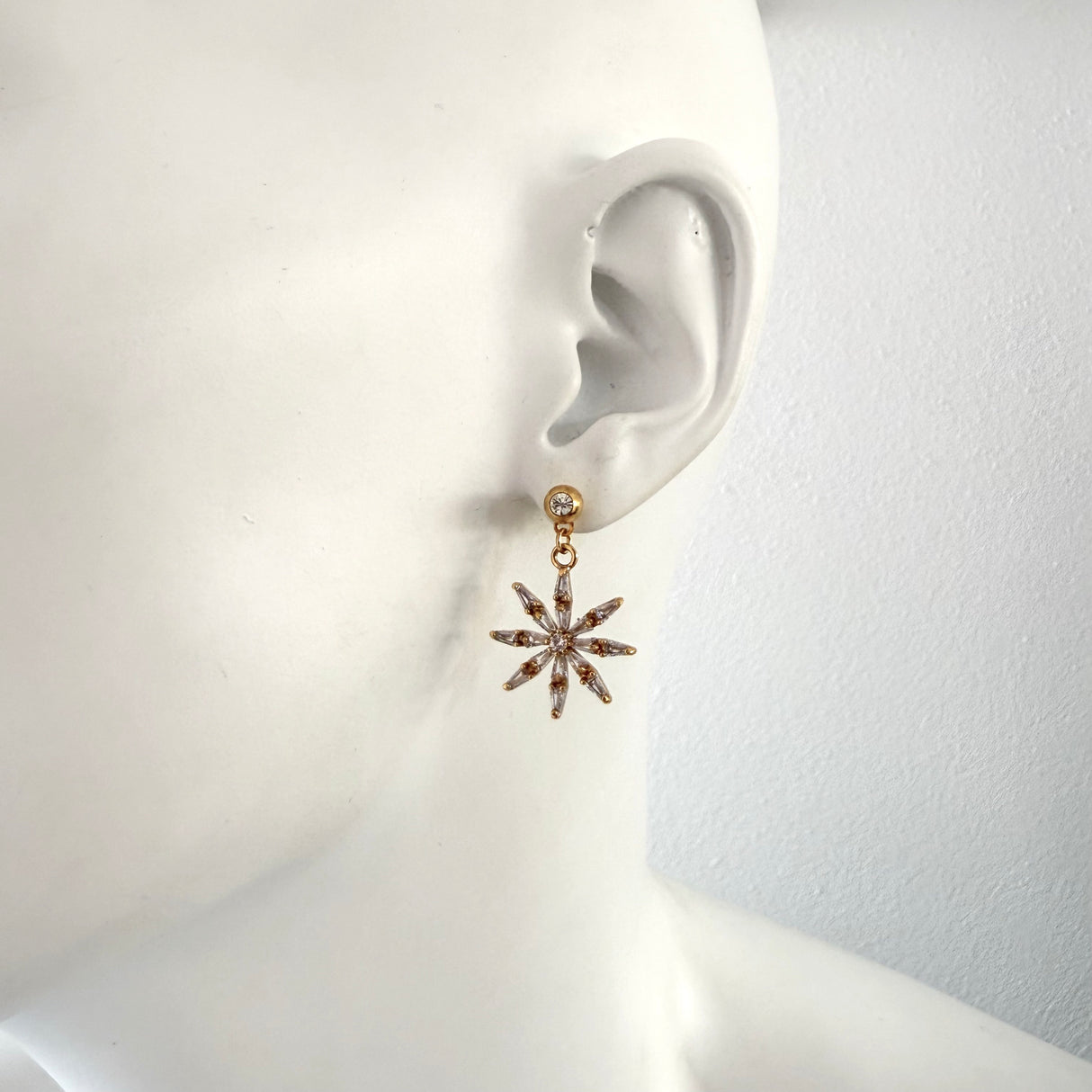 Cercei cu cristale zirconia Winter Flowers