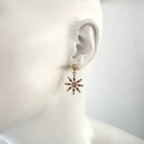 Cercei cu cristale zirconia Winter Flowers