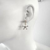 Cercei cu cristale zirconia Winter Flowers