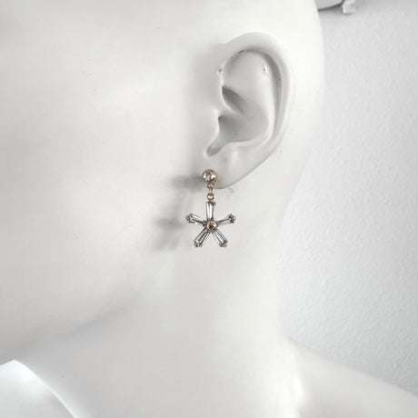 Cercei cu cristale zirconia Winter Flowers