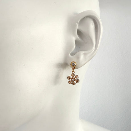 Cercei cu cristale zirconia Winter Flowers