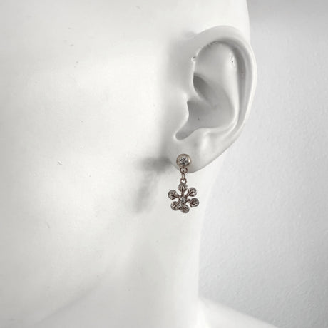 Cercei cu cristale zirconia Winter Flowers